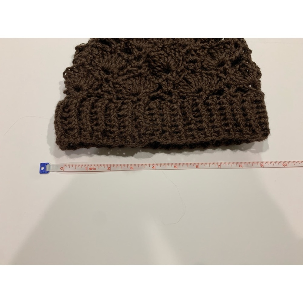 Mariposa’s Beanie Handmade Crochet Brown Adult Winter Beanie Hat Casual Preppy - Picture 3 of 5